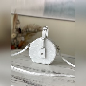 LV Модель： M43514 с крокодиловым узором N94071 белая сумка PETIT