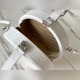LV Модель： M43514 с крокодиловым узором N94071 белая сумка PETIT