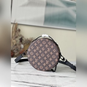 LV Артикул： M59706 Черный круглый чемодан Уникальная круглая фор