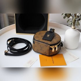 LV Mini Boite Chapeau Сумка Модель M44699 Изготовлена из ткани с