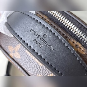 LV Артикул： M46273 Круглая сумка из парусины и элегантной кожи 