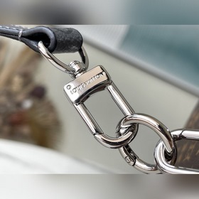 LV Артикул： M46273 Круглая сумка из парусины и элегантной кожи 