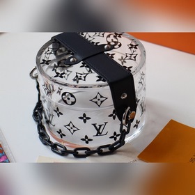 LV Артикул： GI0430 Контейнер для хранения Фиолетовый логотип бре