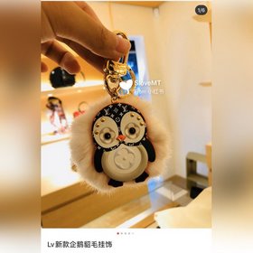 LV модель M69007 брелок для ключей В виде пингвина Кожа теленка с