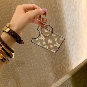 Прозрачный акриловый брелок для карт LV, идеально подходит для ле