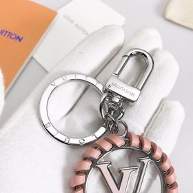 LV модель M63082 розовый аксессуар для сумки брелок Кожаная плет