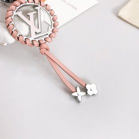 LV модель M63082 розовый аксессуар для сумки брелок Кожаная плет