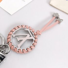 LV модель M63082 розовый аксессуар для сумки брелок Кожаная плет