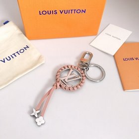 LV модель M63082 розовый аксессуар для сумки брелок Кожаная плет