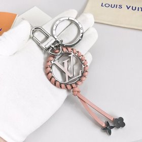 LV модель M63082 розовый аксессуар для сумки брелок Кожаная плет