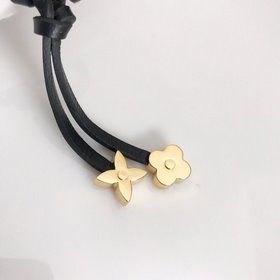 LV Модель M63082 Черный Аксессуар для сумки брелок Кожаная плете
