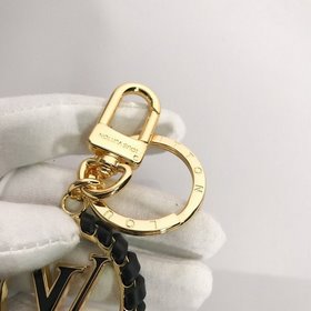 LV Модель M63082 Черный Аксессуар для сумки брелок Кожаная плете