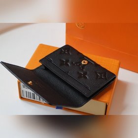 LV Модель M58456 Компактный кожаный чехол для визиток из кожи пер