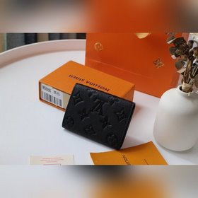 LV Модель M58456 Компактный кожаный чехол для визиток из кожи пер