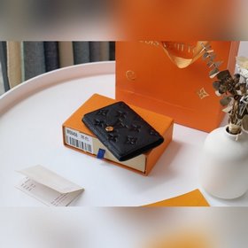 LV Модель M58456 Компактный кожаный чехол для визиток из кожи пер