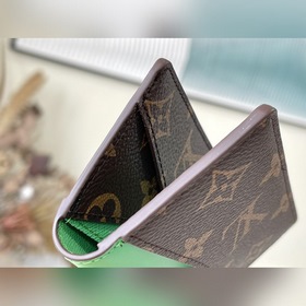 LV Артикул： M81536 Зеленый Кошелек Изготовлен из парусины, с дет