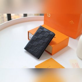 LV Карманный держатель для карт Модель N63144 Кожаный карманный п