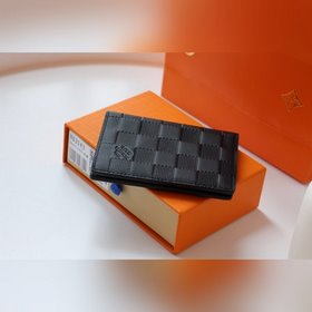 LV Карманный держатель для карт Модель N63144 Кожаный карманный п