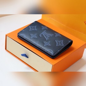 LV [Карманный держатель для карт с тиснением, синий] Артикул： N8