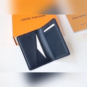 LV [Карманный держатель для карт с тиснением, синий] Артикул： N8