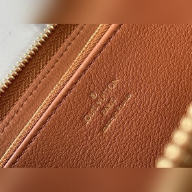 LV Артикул： M81141 (вышивка) Карамельный цвет Кошелек на молнии