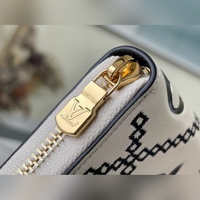 LV Артикул： M81141 (вышивка) Белый кошелек на молнии Изготовлен