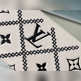 LV Артикул： M81141 (вышивка) Белый кошелек на молнии Изготовлен