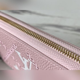 LV Артикул： M81141 (вышивка) Розовый Кошелек на молнии Материал