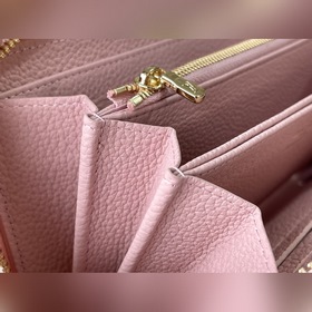 LV Артикул： M81141 (вышивка) Розовый Кошелек на молнии Материал
