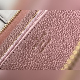 LV Артикул： M81141 (вышивка) Розовый Кошелек на молнии Материал