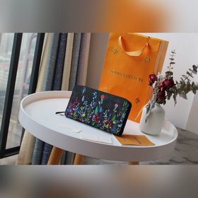 LV Модель 60017 Серия «Свежие цветы» Кошелек с одним отделением,