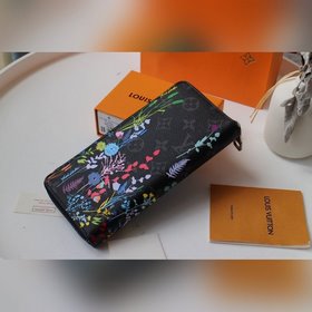 LV Модель 63095 Серия «Свежие цветы» Кошелек с одним выдвижным от
