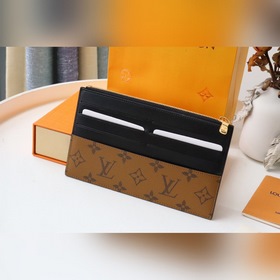 LV Модель： M80348 Slim Purse Сумка-клатч Минималистичный дизайн и