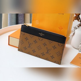 LV Модель： M80348 Slim Purse Сумка-клатч Минималистичный дизайн и