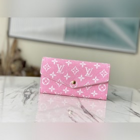 LV Артикул： M81183 Розовый Женский новый джинсовый кошелек Sarah