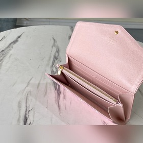 LV Артикул： M81183 Розовый Женский новый джинсовый кошелек Sarah