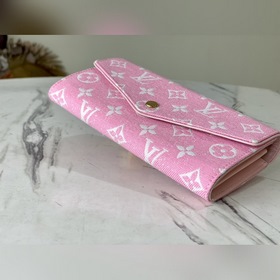 LV Артикул： M81183 Розовый Женский новый джинсовый кошелек Sarah