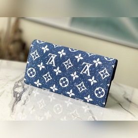 LV Артикул： M81183 Синий Женский новый джинсовый кошелек Sarah