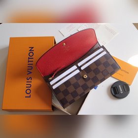 LV Модель M61289 Emilie Кошелек Изготовлен из мягкой ткани Monog