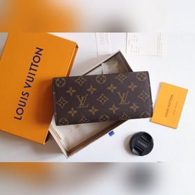 LV Модель M61289 Emilie Кошелек Изготовлен из мягкой ткани Monog