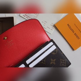 LV Модель M61289 Emilie Кошелек Изготовлен из мягкой ткани Monog