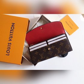 LV Модель M61289 Emilie Кошелек Изготовлен из мягкой ткани Monog