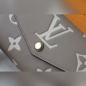 LV Артикул： 80496 Кошелек на молнии Изготовлен из двухцветной ко