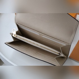 LV Артикул： 80496 Кошелек на молнии Изготовлен из двухцветной ко