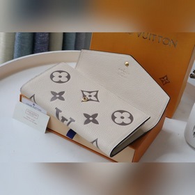 LV Артикул： 80496 Кошелек на молнии Изготовлен из двухцветной ко
