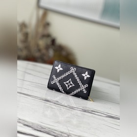 LV Артикул： M81139 Черный Кошелек Изготовлен из кожи, украшен пе