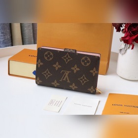 LV Женский короткий кошелек Артикул： M69433 Классическая холстов