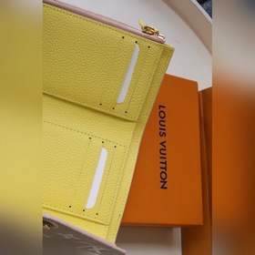 LV Артикул： M81289 Капсульная серия Короткий кошелек Кожа окраше