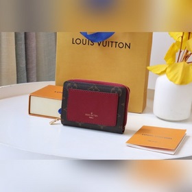 LV Lou Кошелек Артикул： M81461 Изготовлен из парусины, с контрас