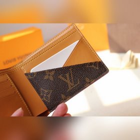 LV MUL TIPLE Кошелек Модель M69024 Короткий кожаный кошелек из ко